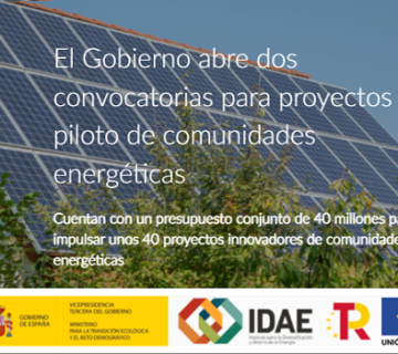 Abiertas dos convocatorias de ayudas para proyectos piloto de Comunidades Energéticas (hasta el 1 de marzo)