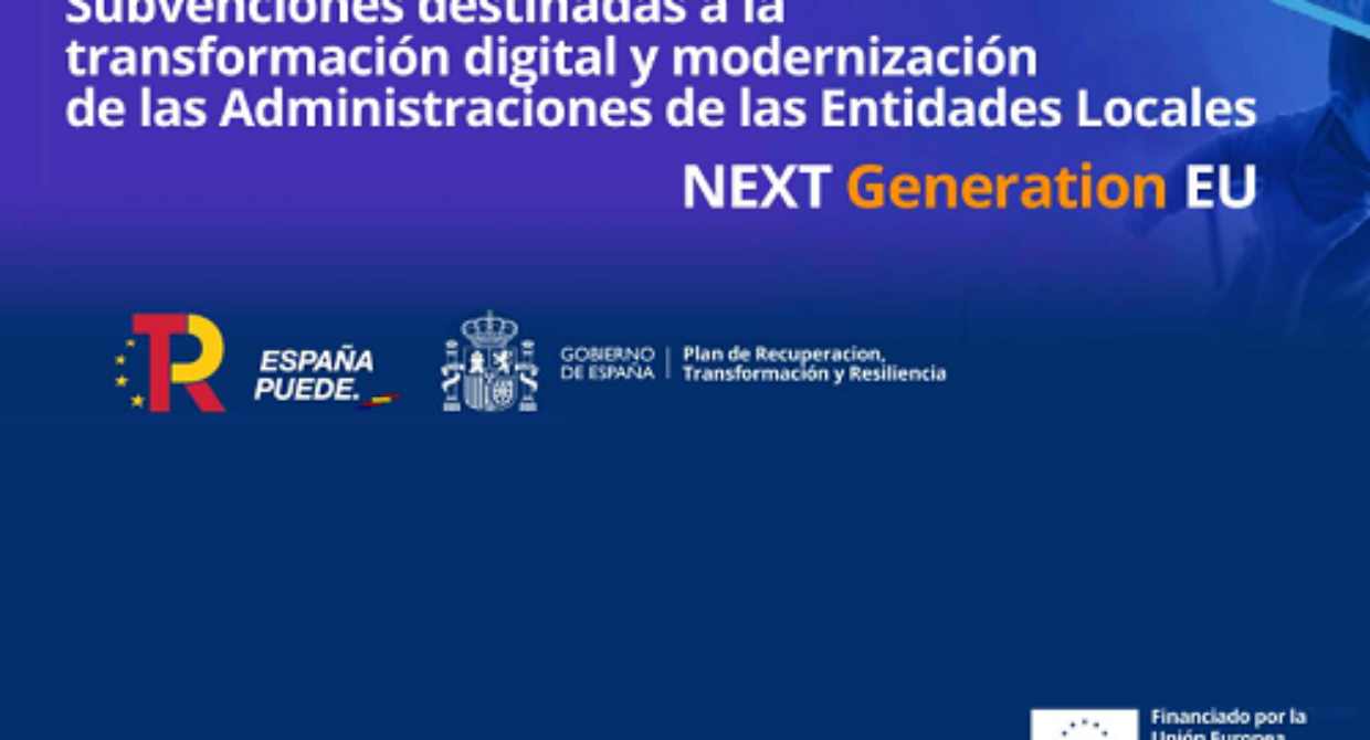 Subvenciones para proyectos de transformación digital y modernización de las administraciones de las entidades locales | PRTR
