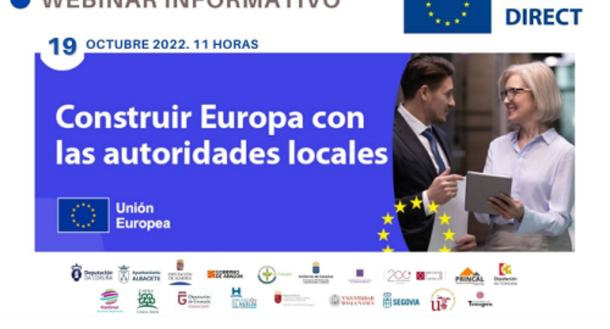 19 octubre, a las 11:00h | Sesión informativa sobre la iniciativa “Construir Europa con las autoridades locales” con la intervención de Alessandro Giordani