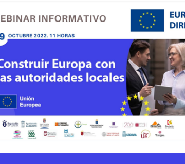 19 octubre, a las 11:00h | Sesión informativa sobre la iniciativa “Construir Europa con las autoridades locales” con la intervención de Alessandro Giordani