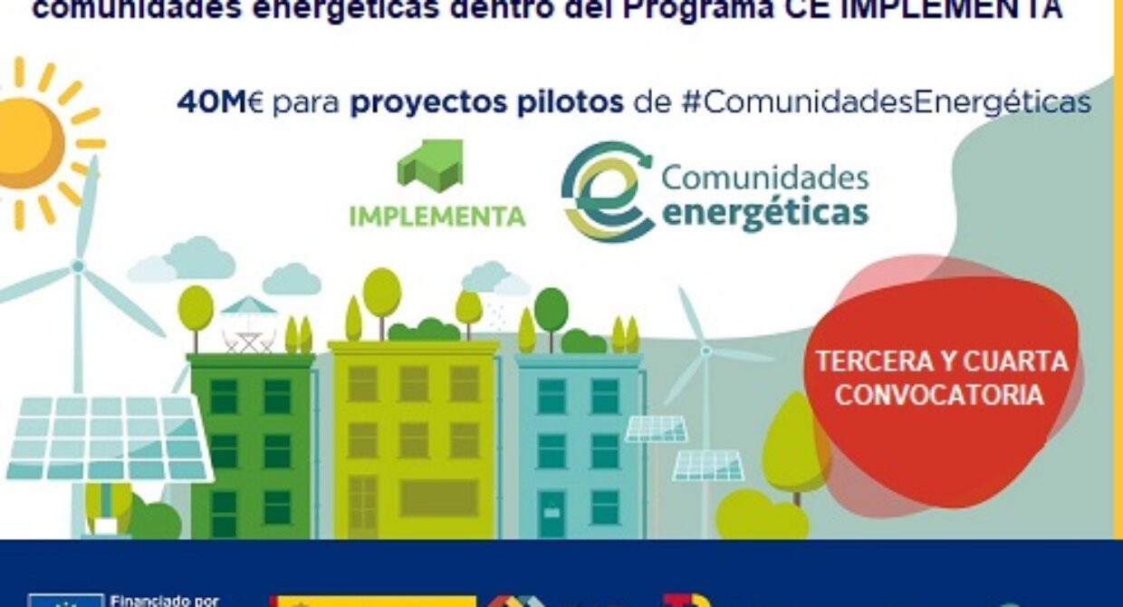 Convocatorias de incentivos a proyectos piloto singulares de Comunidades Energéticas (CE IMPLEMENTA)