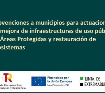 Ayudas 2023 a municipios para actuaciones de mejora de infraestructuras de uso público en Áreas Protegidas y restauración de ecosistemas | PRTR