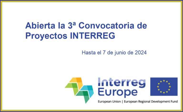 3ª Convocatoria de propuestas Interreg